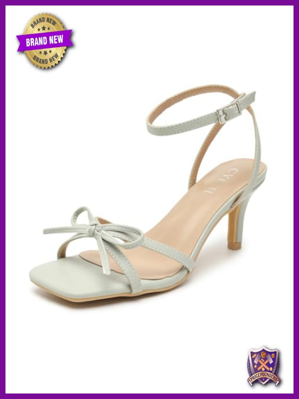 Strappy Kitten Heel Sandals with Bow, Open Toe Ankle Strap Dress Sandals